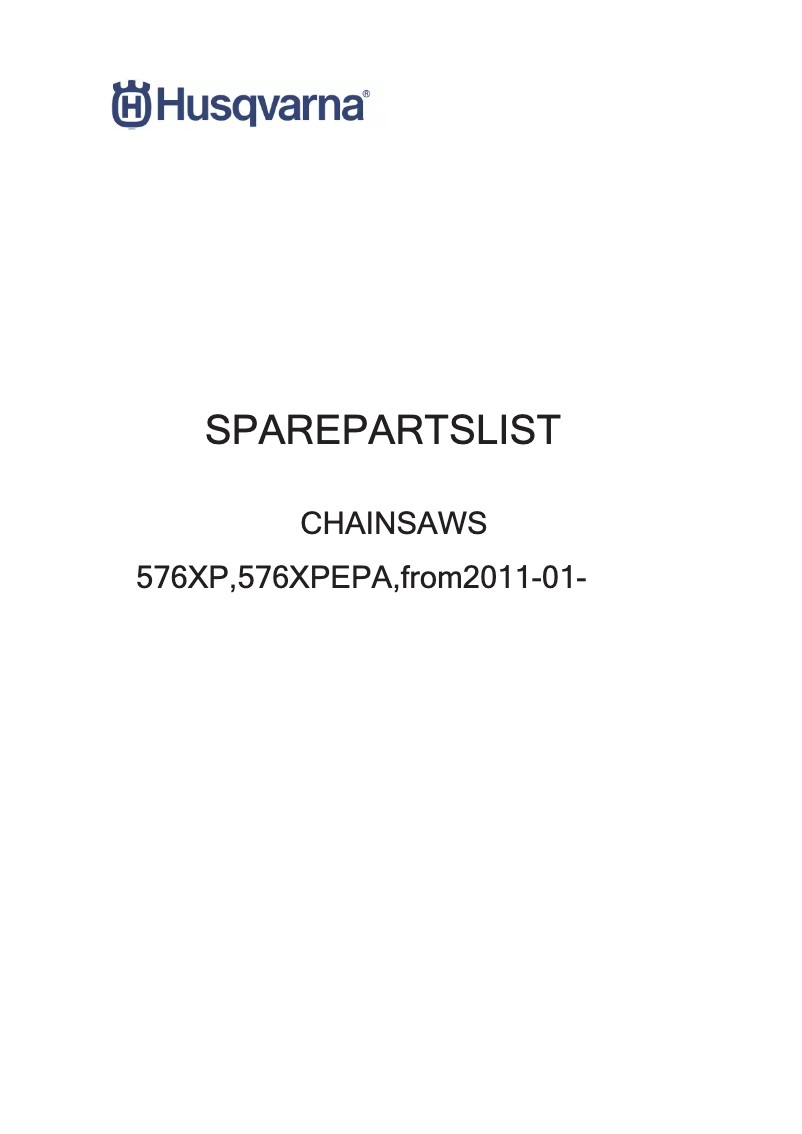 Page 1 de la notice Manuel utilisateur Husqvarna 576XP