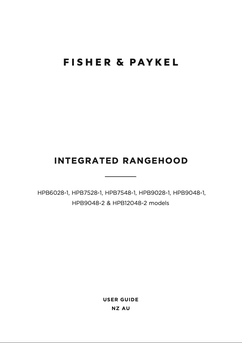 Page 1 de la notice Guide d'installation Fisher & Paykel HPB9048-2