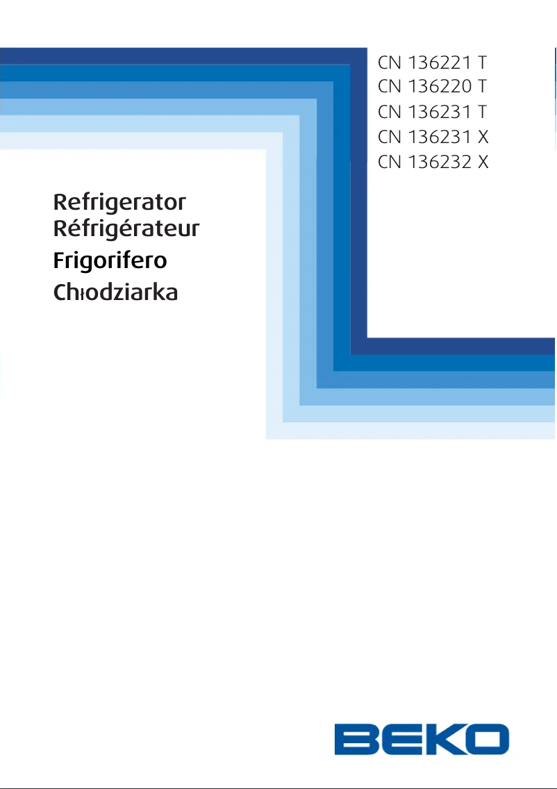 Page n°1 - Manuel utilisateur Beko CN136232X