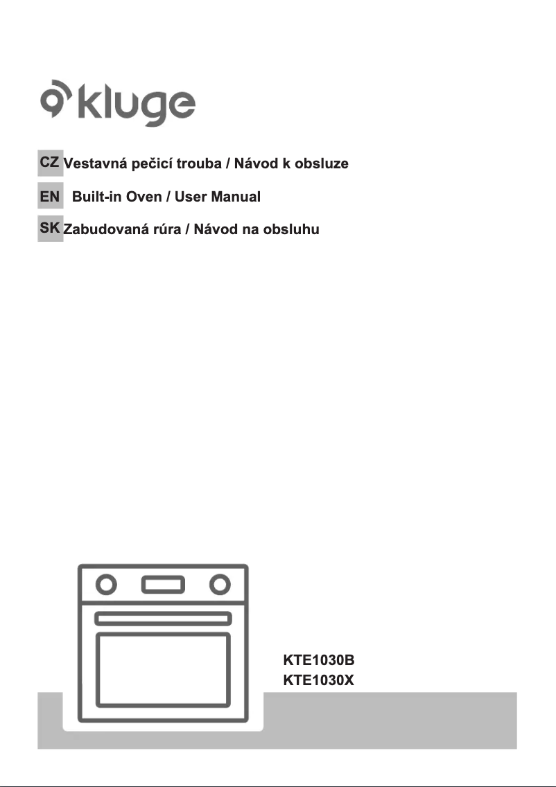 Page n°1 - Manuel utilisateur Kluge KTE1030X