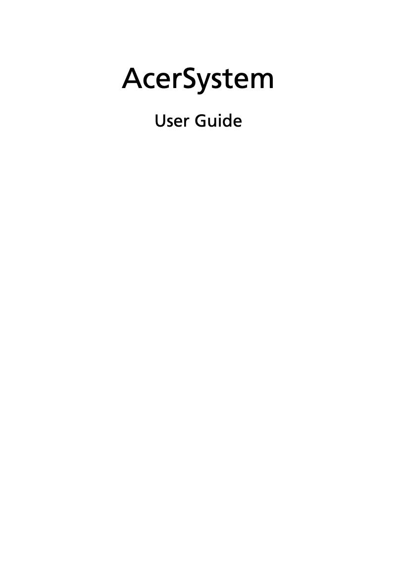 Page n°1 - Manuel utilisateur Acer Aspire Z3101