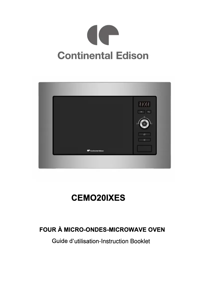 Page n°1 - Manuel utilisateur Continental Edison CEMO20IXES