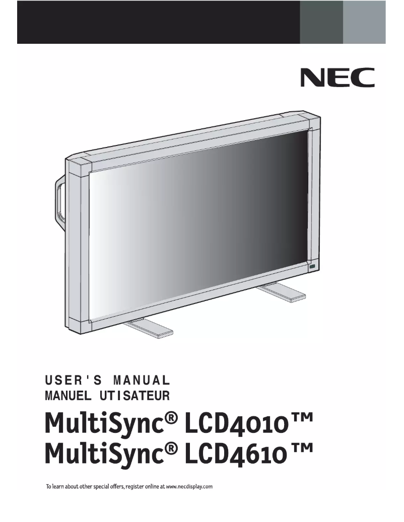 Image de la première page du manuel de l'appareil MultiSync LCD4615