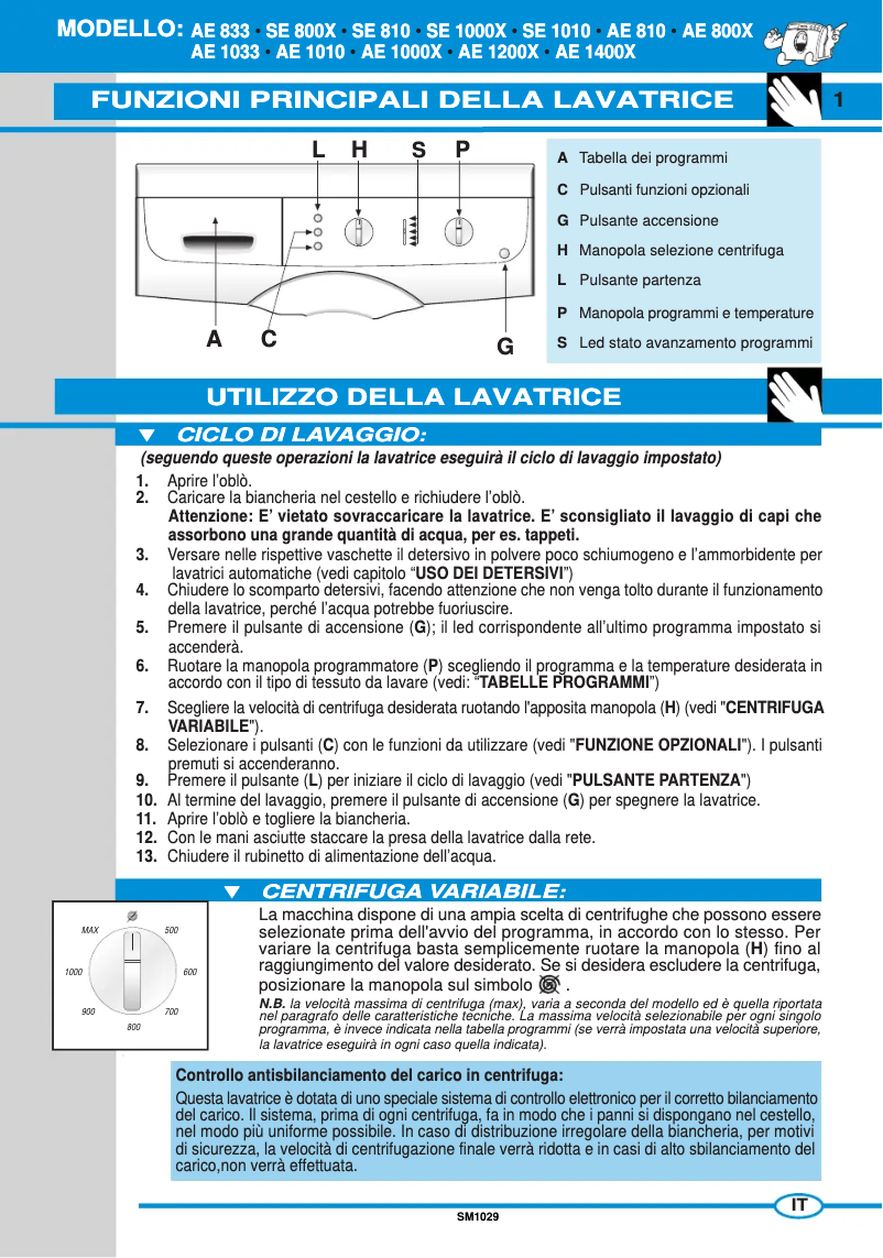 Image de la première page du manuel de l'appareil AE 810