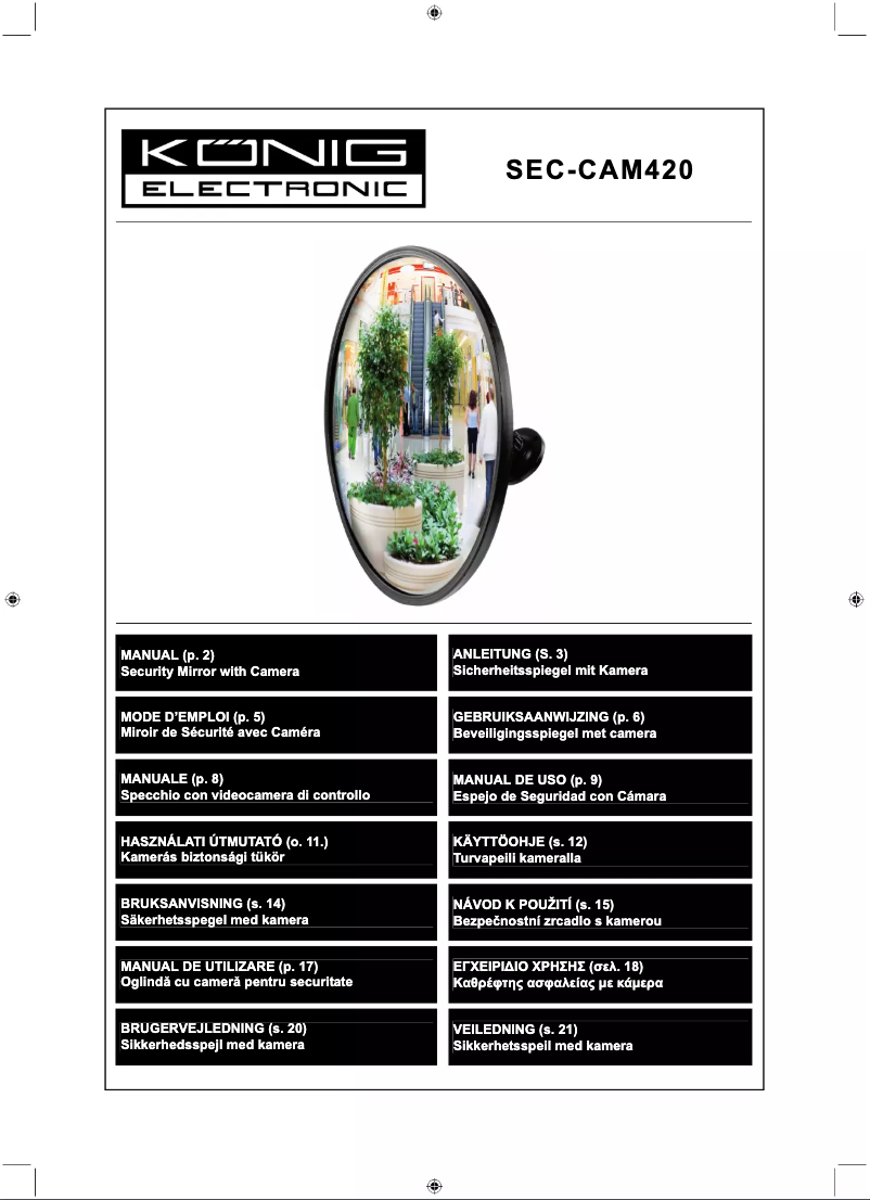 Image de la première page du manuel de l'appareil SEC-CAM420