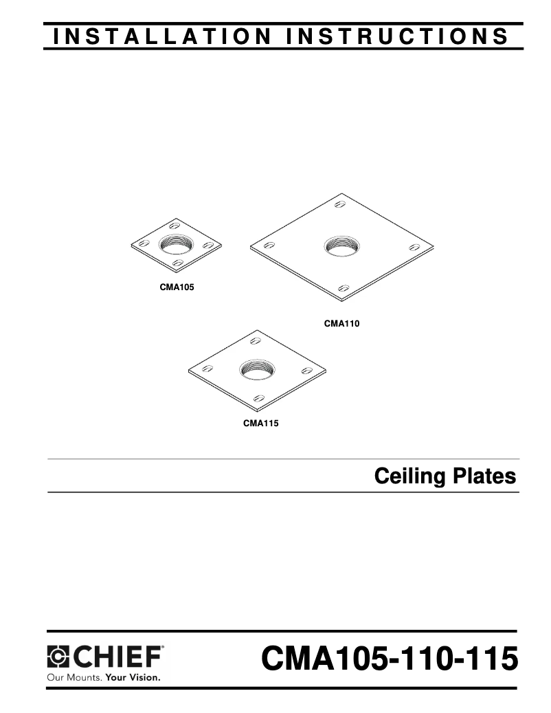 Page 1 de la notice Mode d'emploi Chief CMA110