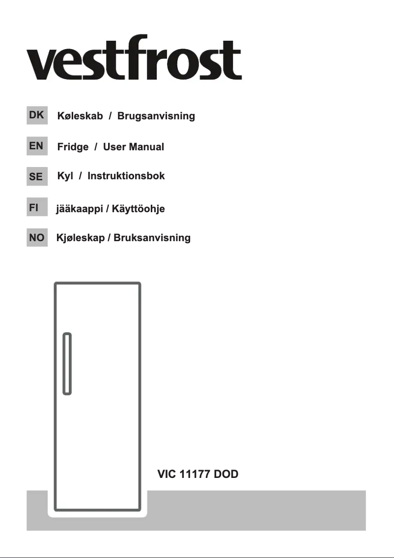 Page n°1 - Manuel utilisateur Vestfrost VIC 11177 DOD