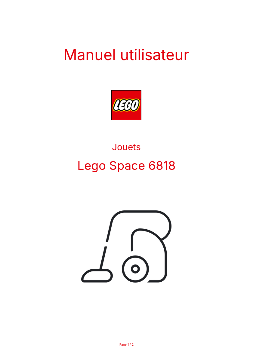 Image de la première page du manuel de l'appareil Space 6818