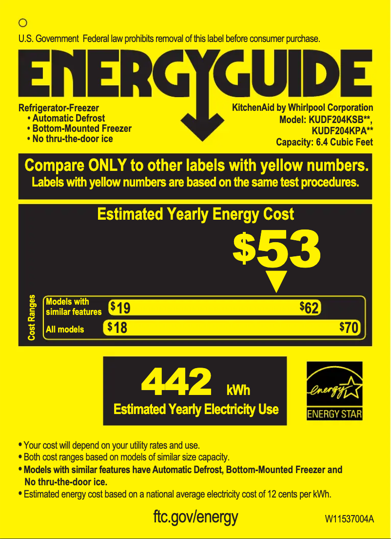 Image de la première page du manuel de l'appareil KUWR214KSB