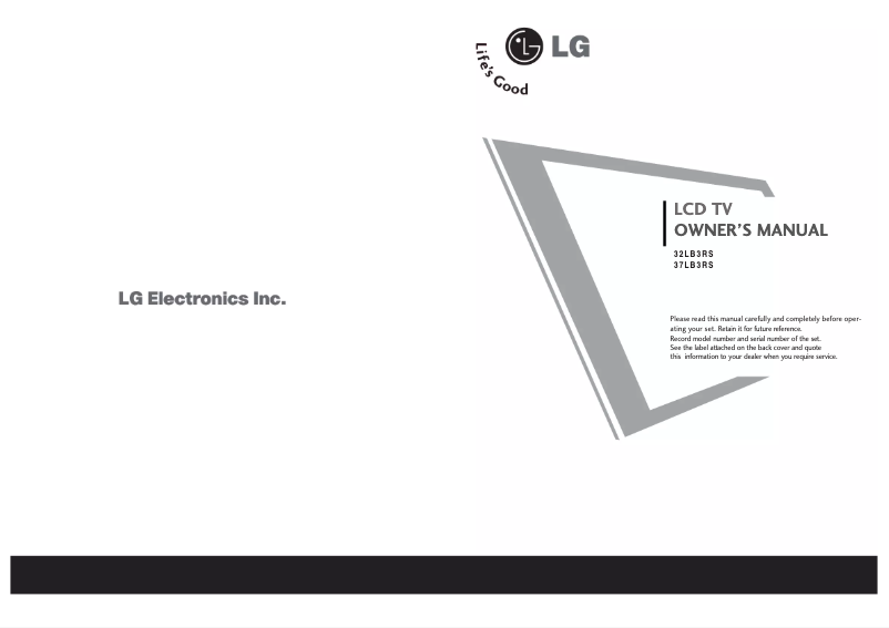 Page 1 de la notice Manuel utilisateur LG 32LB3RS