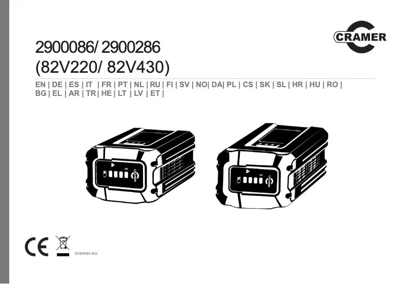 Page 1 de la notice Manuel utilisateur Cramer 82V220G