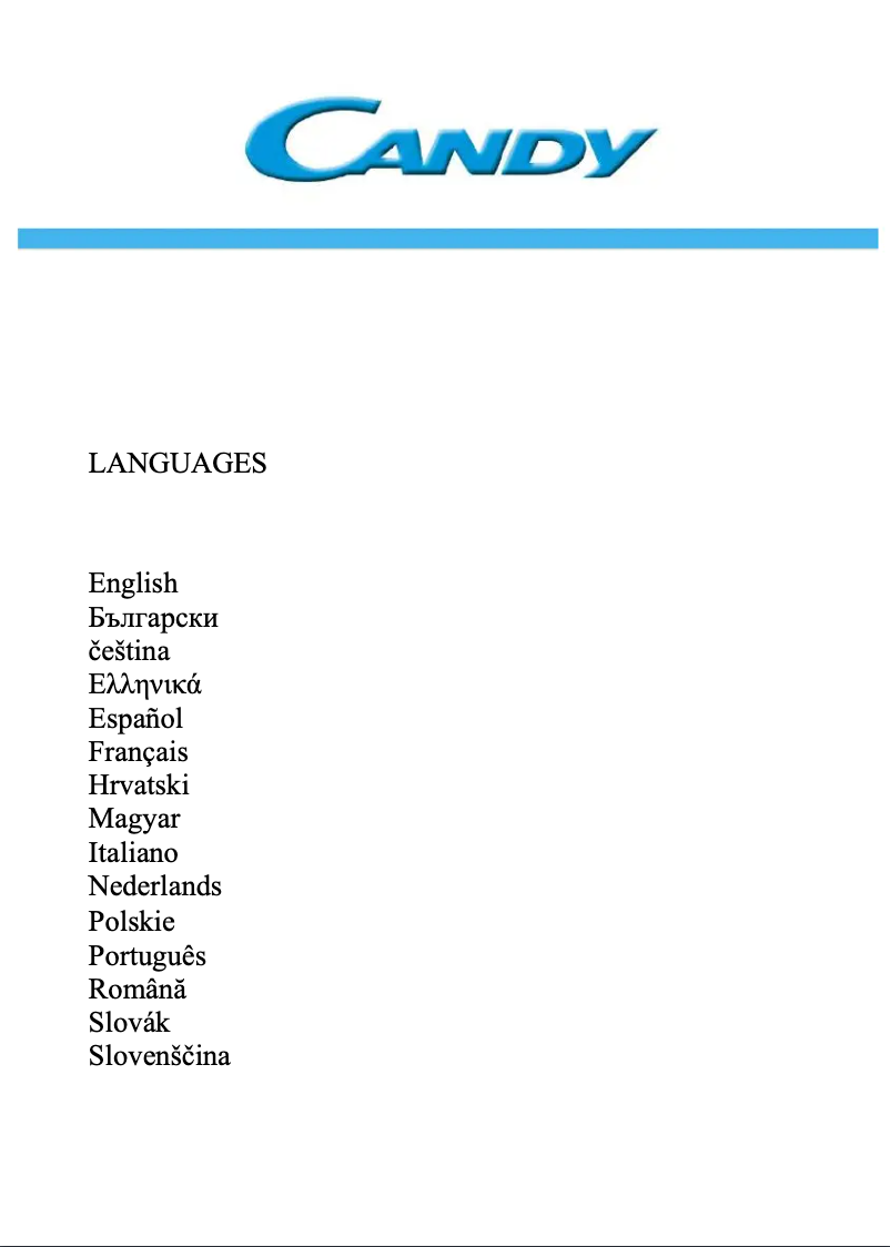 Page 1 de la notice Manuel utilisateur Candy CHCS 4142WN
