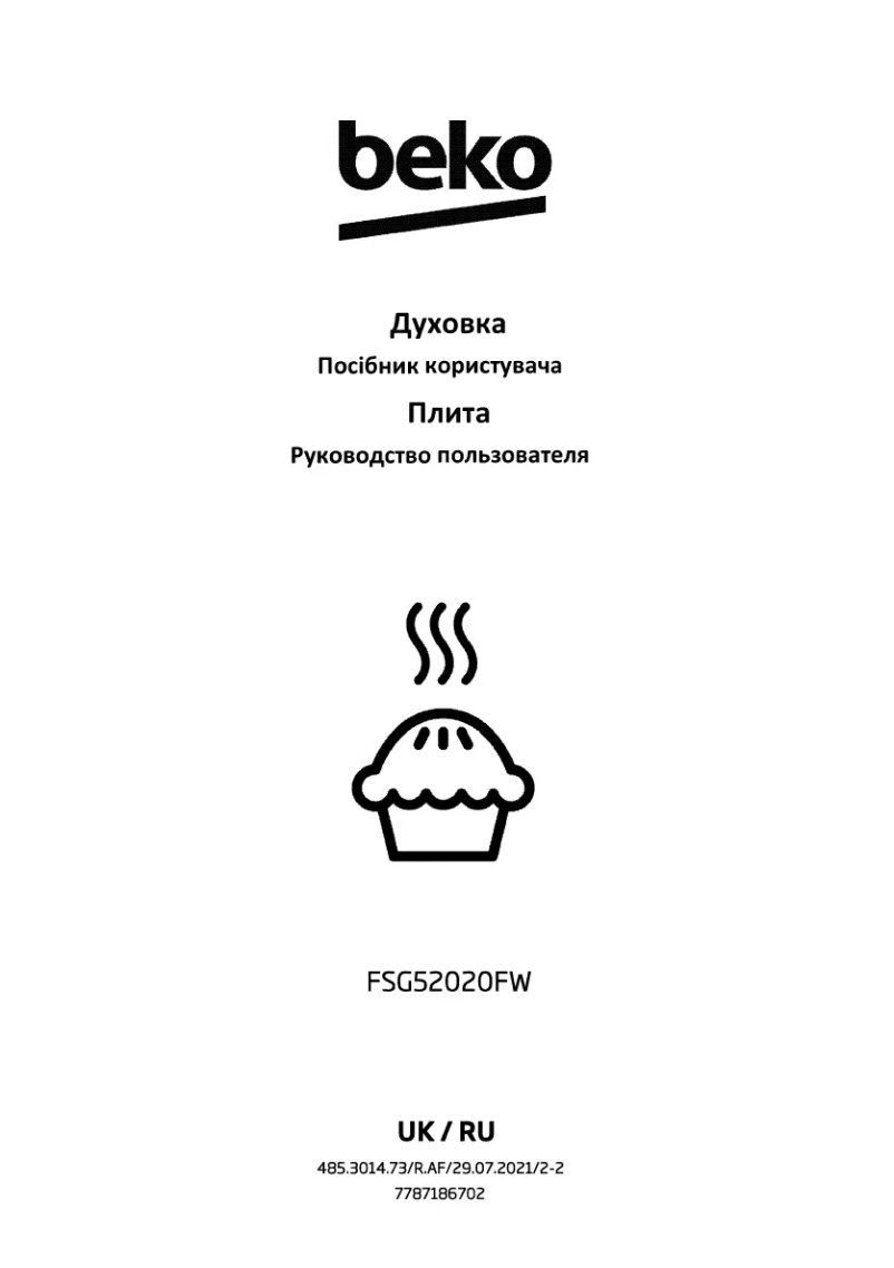 Page n°1 - Manuel utilisateur Beko FSG52020FW