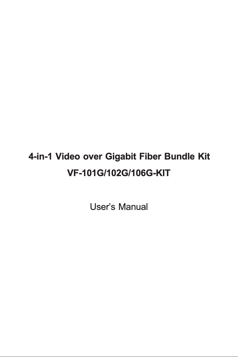 Imagen de la primera página del manual del dispositivo VF-106G-KIT