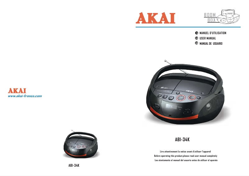 Image de la première page du manuel de l'appareil ABI-34K