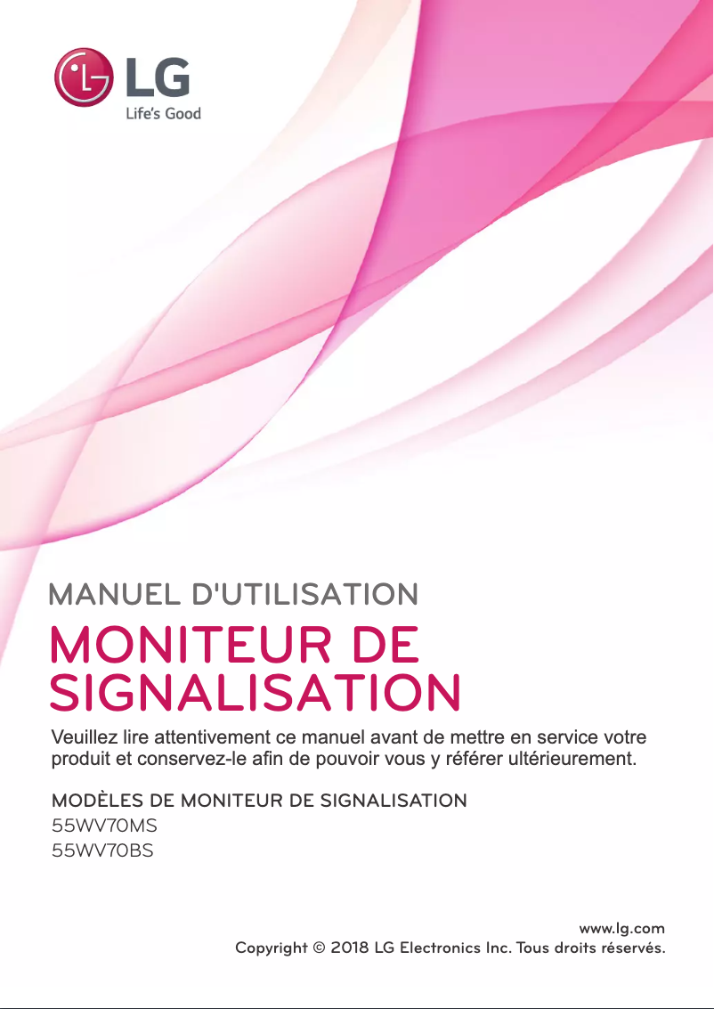 Page n°1 - Manuel utilisateur LG 55WV70BS-B