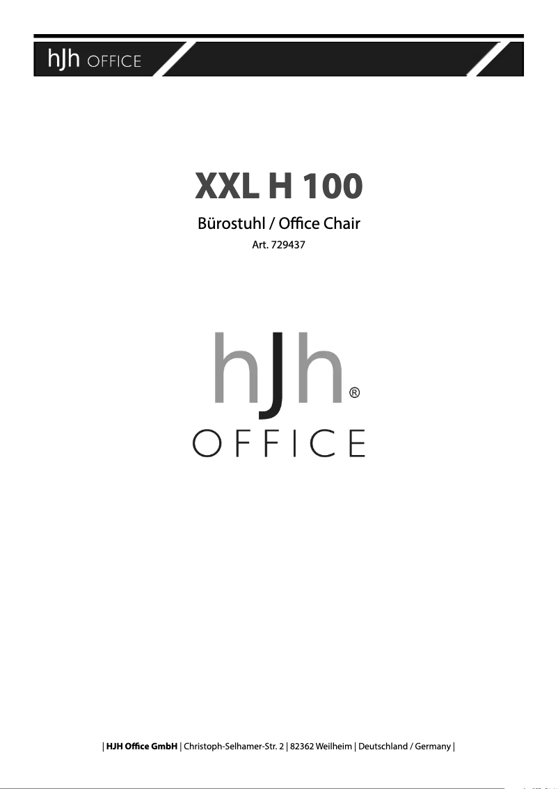Page 1 de la notice Manuel utilisateur HJH Office XXL H 100