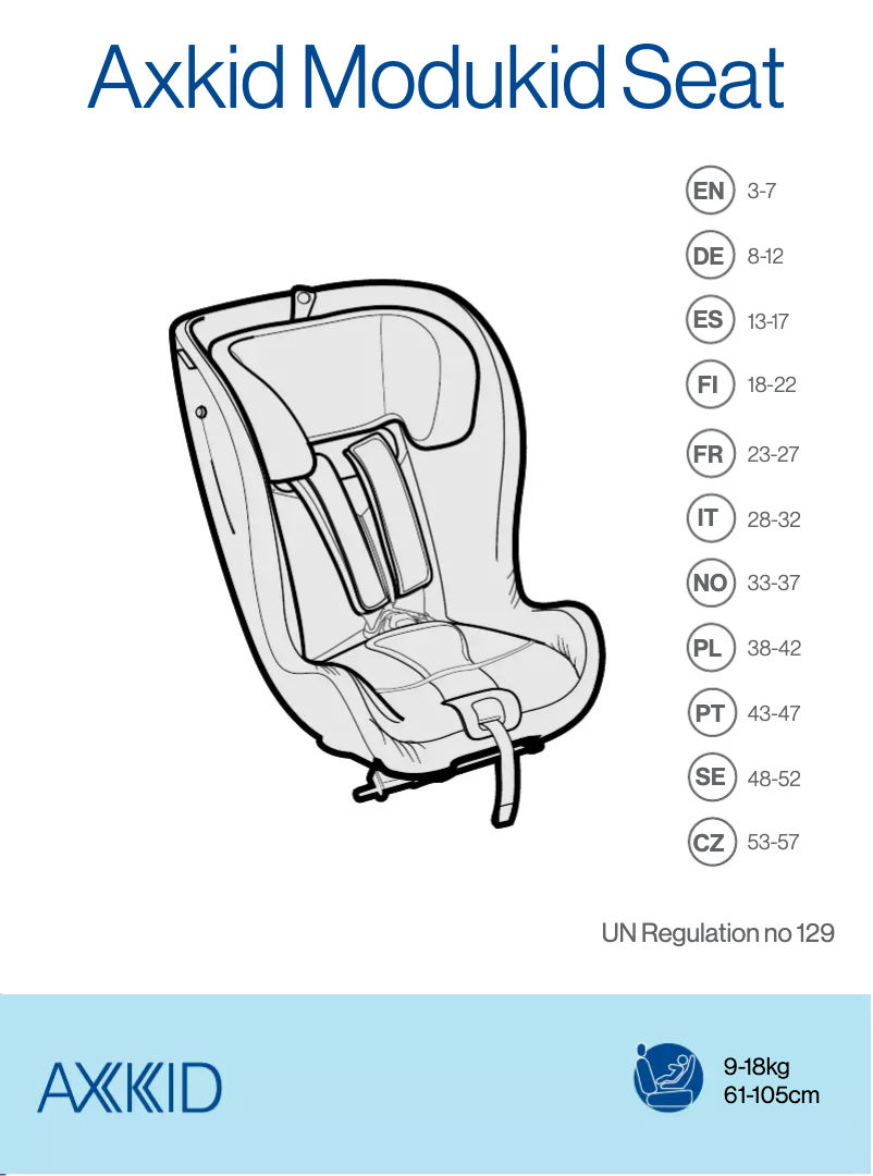 Image de la première page du manuel de l'appareil Modukid Seat