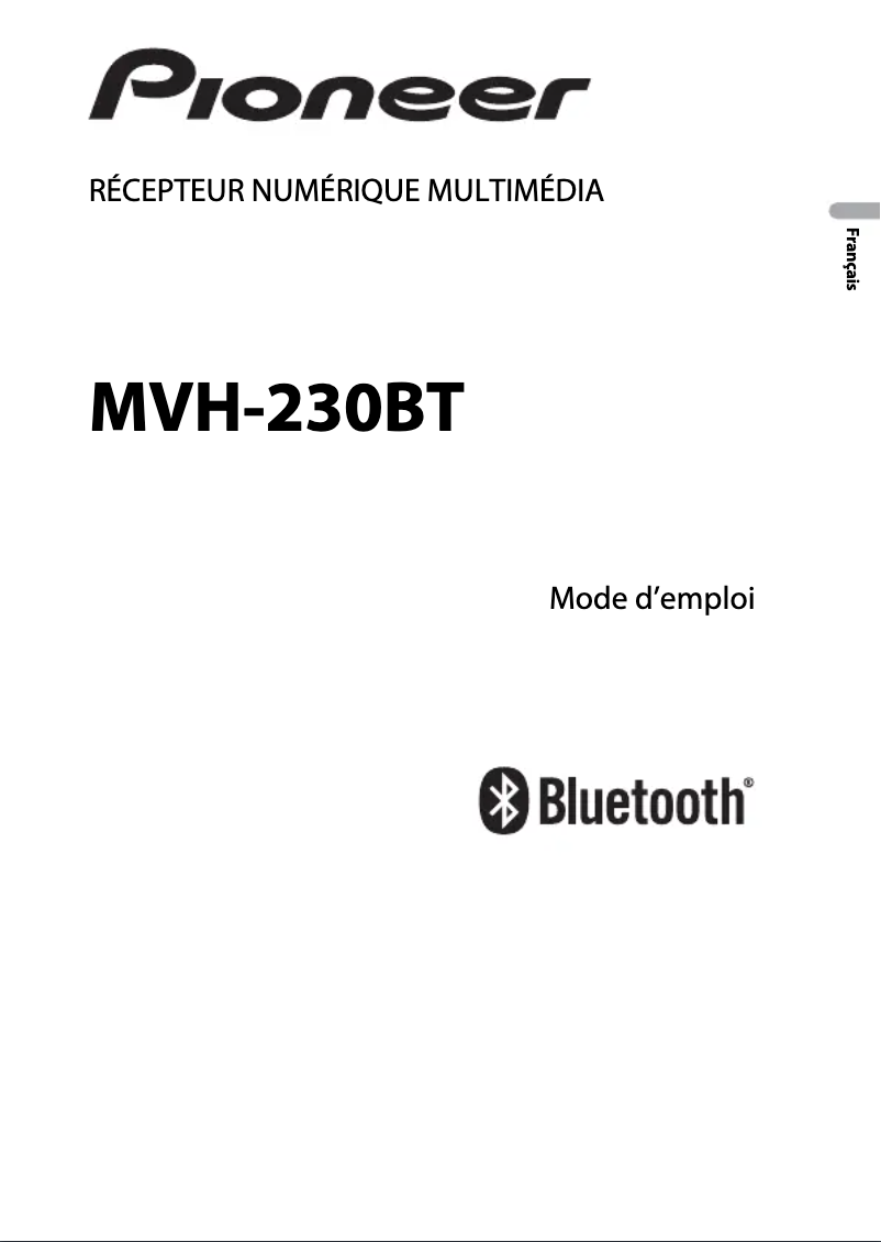 Page n°1 - Manuel utilisateur Pioneer MVH-230BT