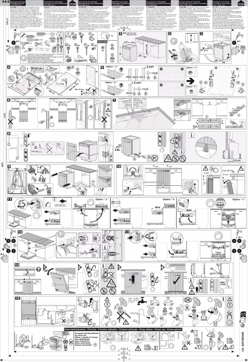 Page n°1 - Guide d'installation AEG FSK93848P