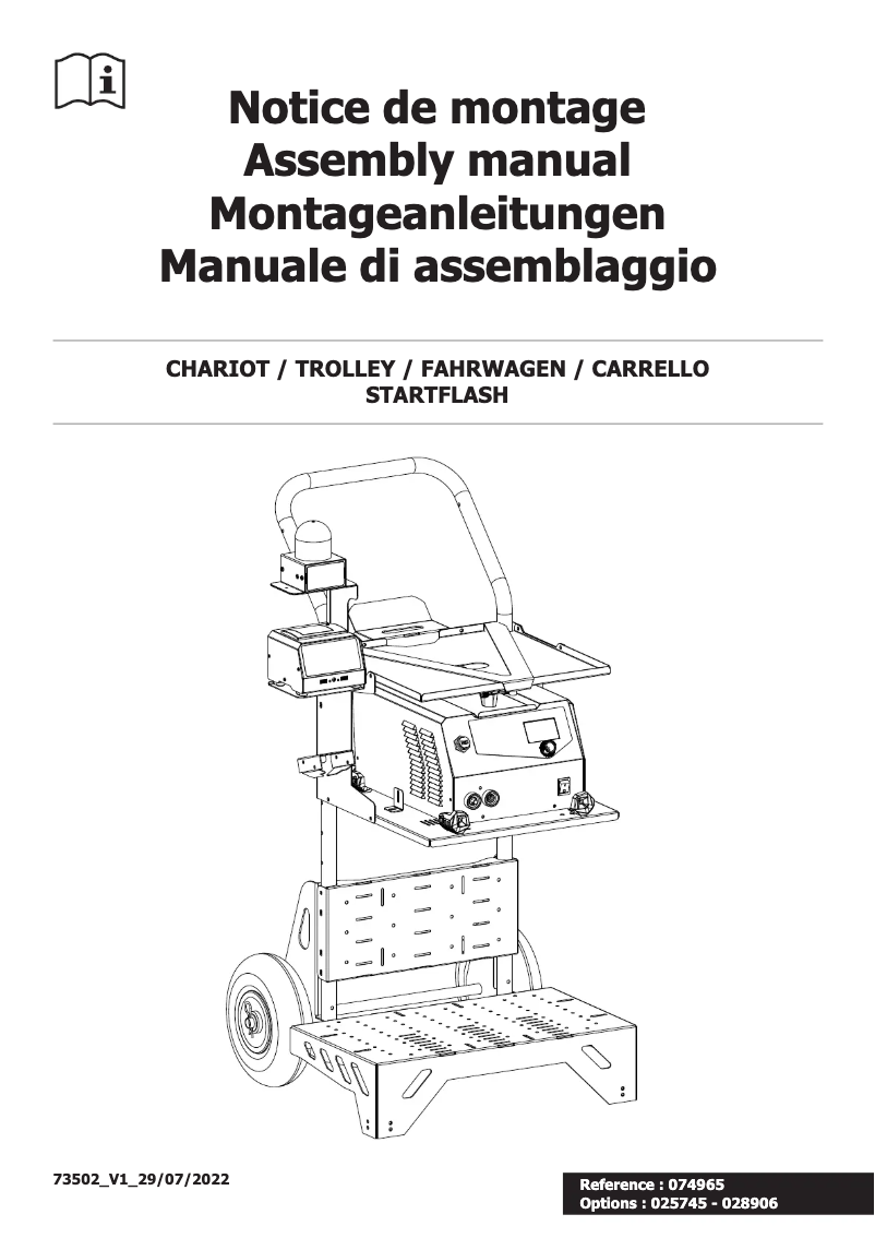 Image de la première page du manuel de l'appareil Trolley Startflash 120