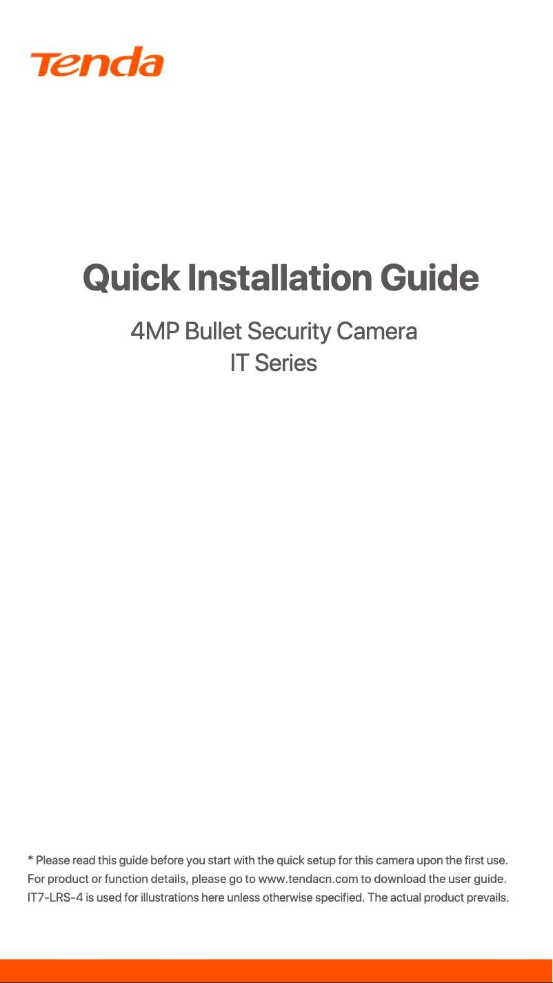 Page 1 of the manual User Manual Tenda IT6-LCS