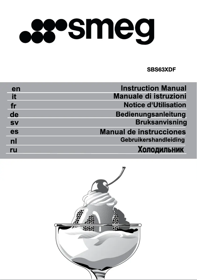 Page 1 de la notice Brochure Smeg SBS63XDF