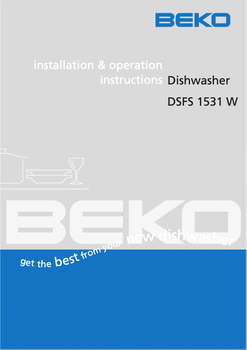 Page n°1 - Manuel utilisateur Beko DSFS 1531