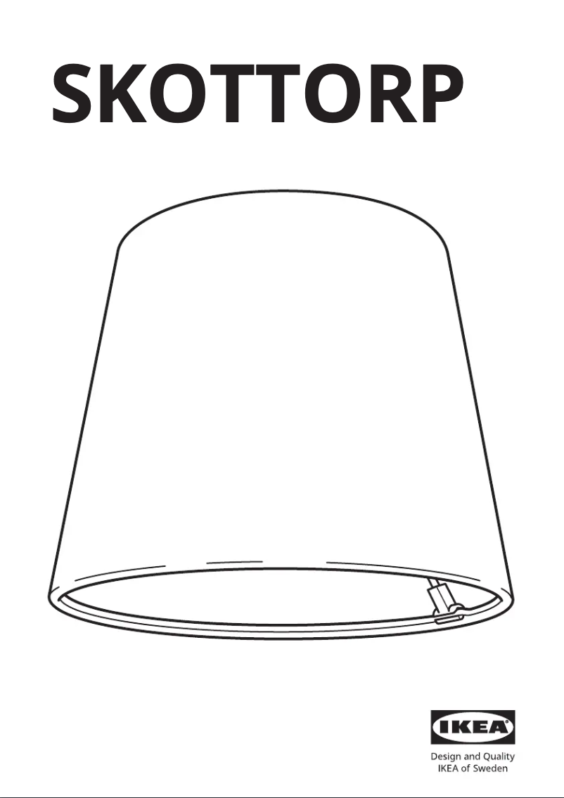 Page 1 de la notice Manuel utilisateur Ikea SKOTTORP 205.095.49