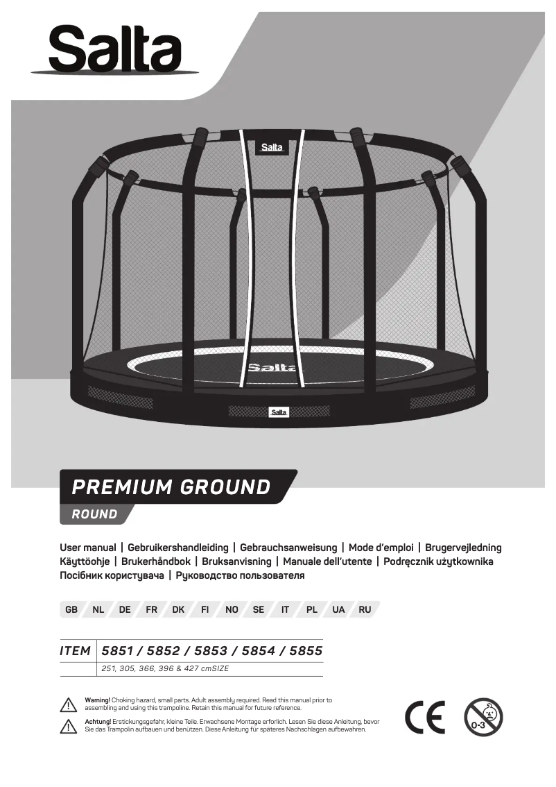 Page 1 de la notice Manuel utilisateur Salta Premium Ground 5853