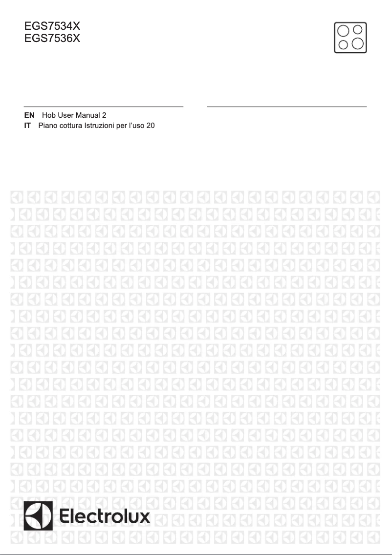 Page 1 de la notice Manuel utilisateur Electrolux EGS7536X