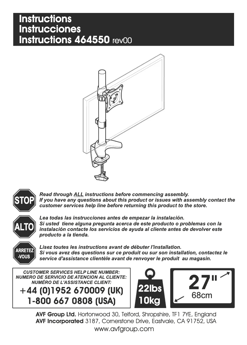 Página 1 del manual Manual de usuario AVF MRC1102-A
