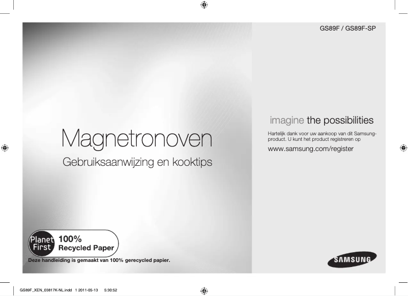 Página 1 del manual Manual de usuario Samsung MW109MST