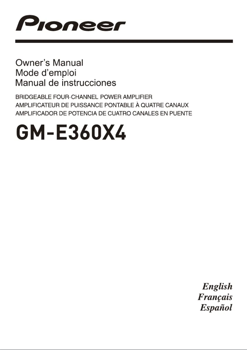 Image de la première page du manuel de l'appareil GM-E360X4