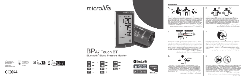 Page n°1 - Manuel utilisateur Microlife BP A7 Touch BT