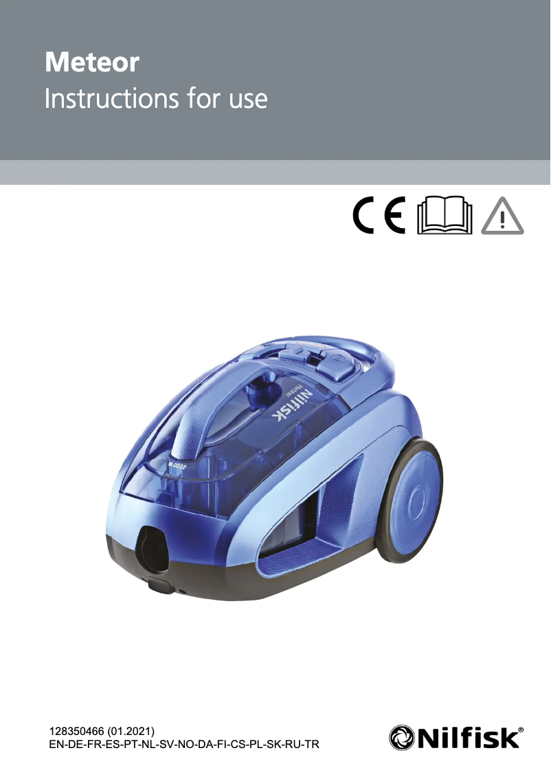 Page 1 de la notice Manuel utilisateur Nilfisk Meteor