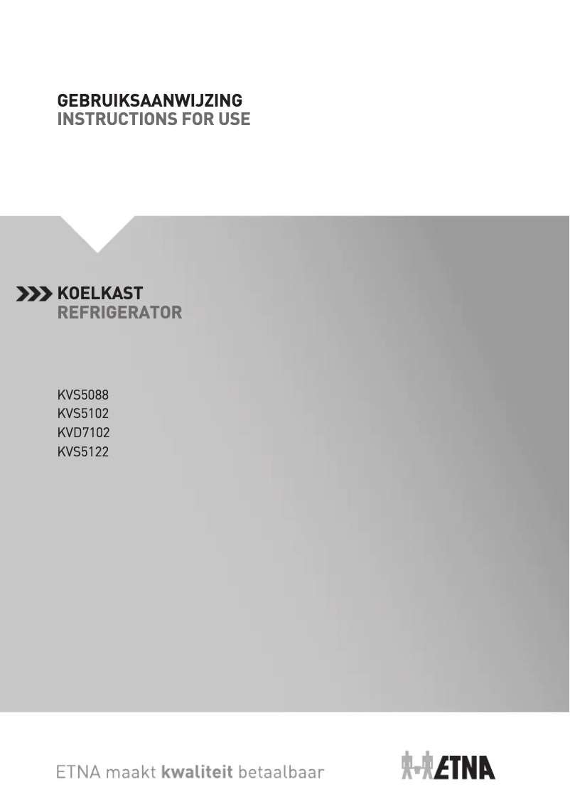 Page 1 de la notice Manuel utilisateur Etna KVD7102