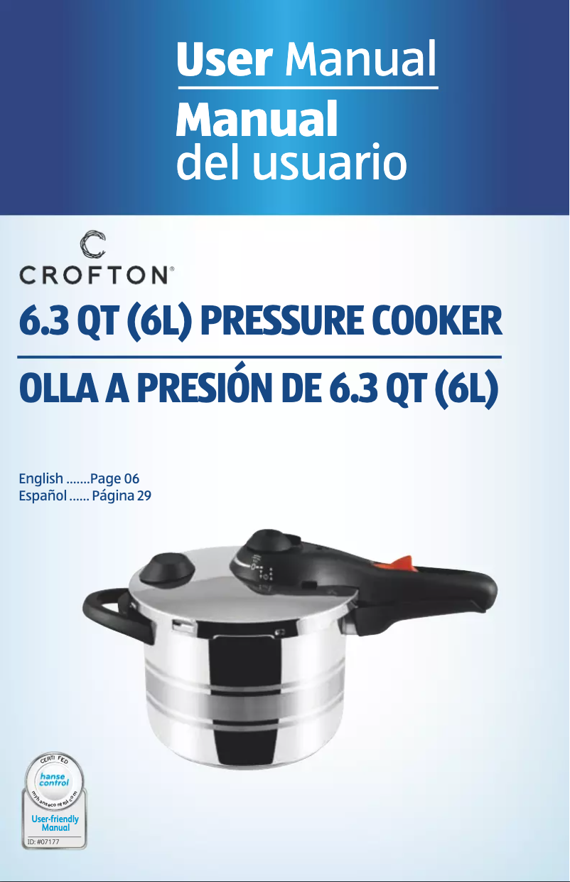 Page 1 de la notice Manuel utilisateur Ambiano Pressure Cooker