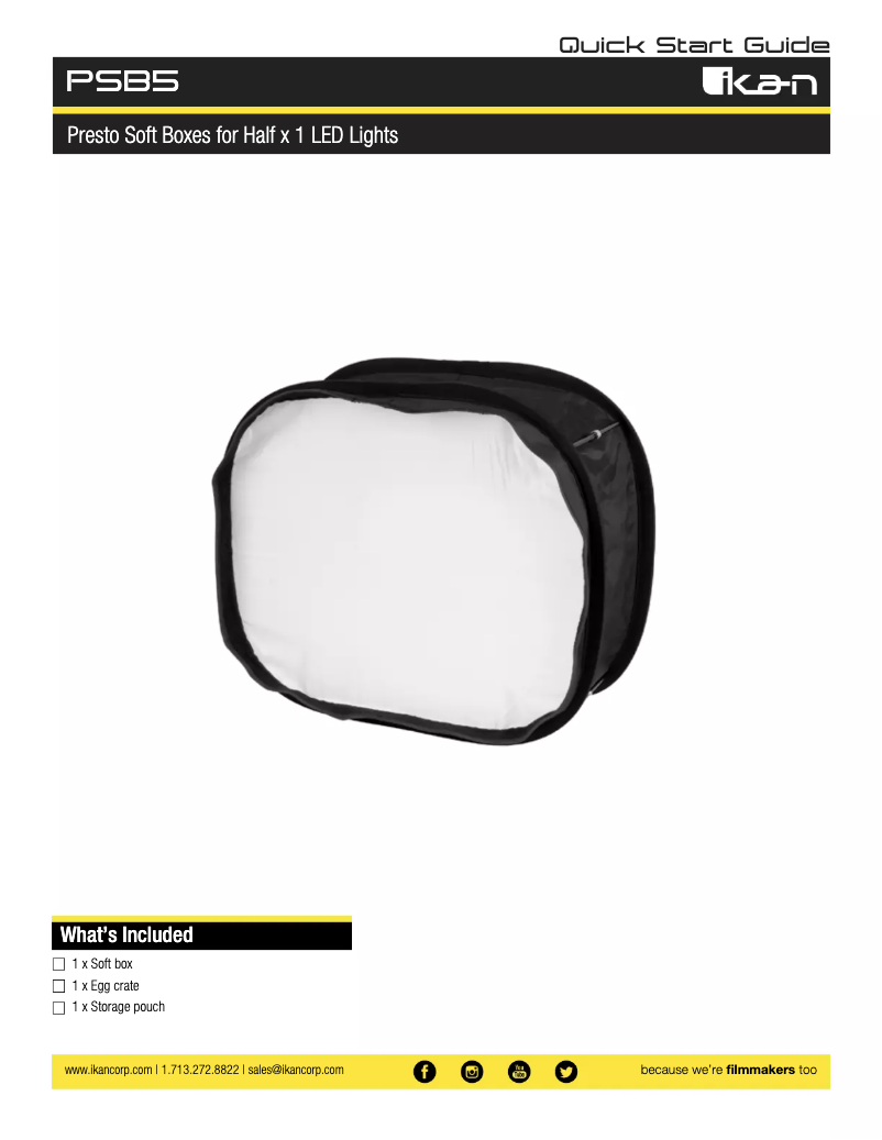 Page 1 de la notice Manuel utilisateur Ikan PSB5