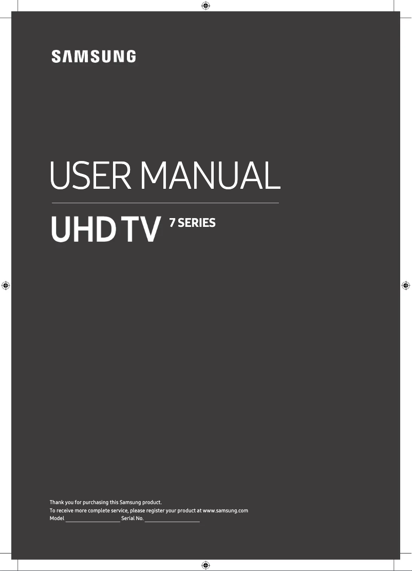 Page n°1 - Manuel utilisateur Samsung 50RU7020