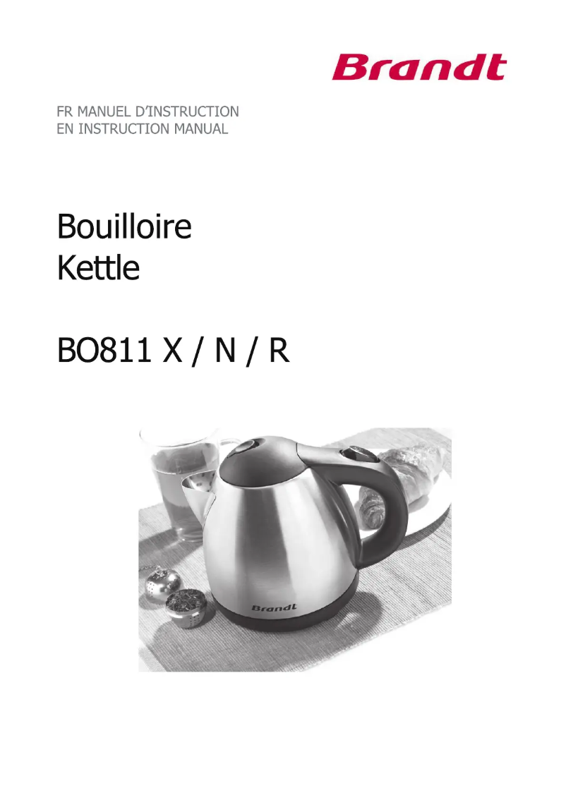 Image de la première page du manuel de l'appareil BO811X