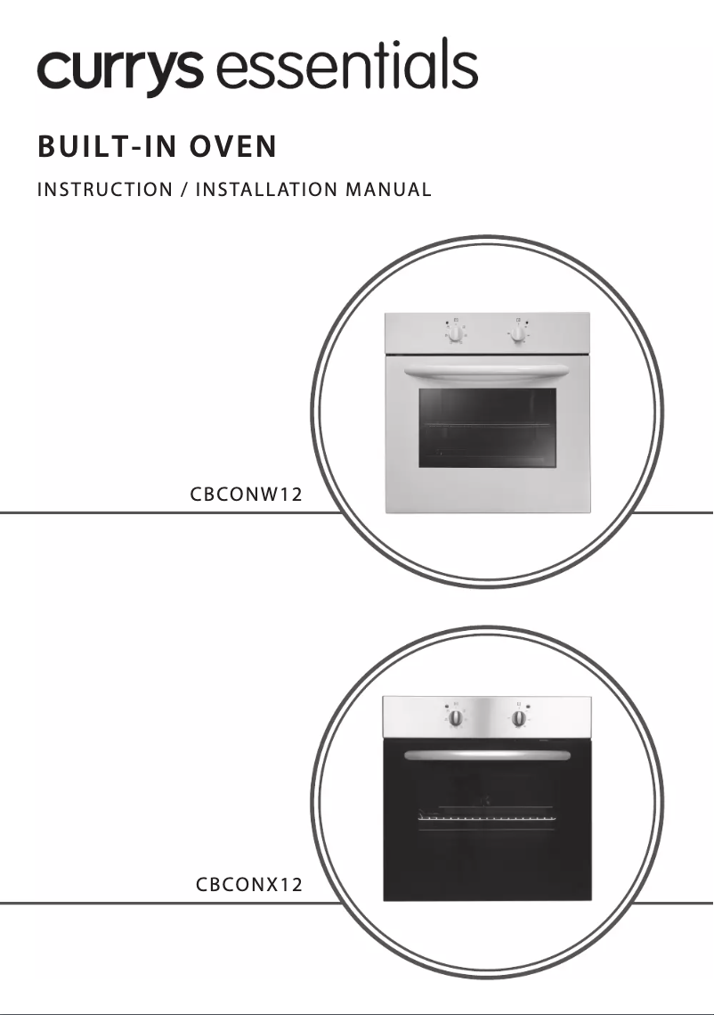 Page 1 de la notice Manuel utilisateur Currys Essentials CBCONW12