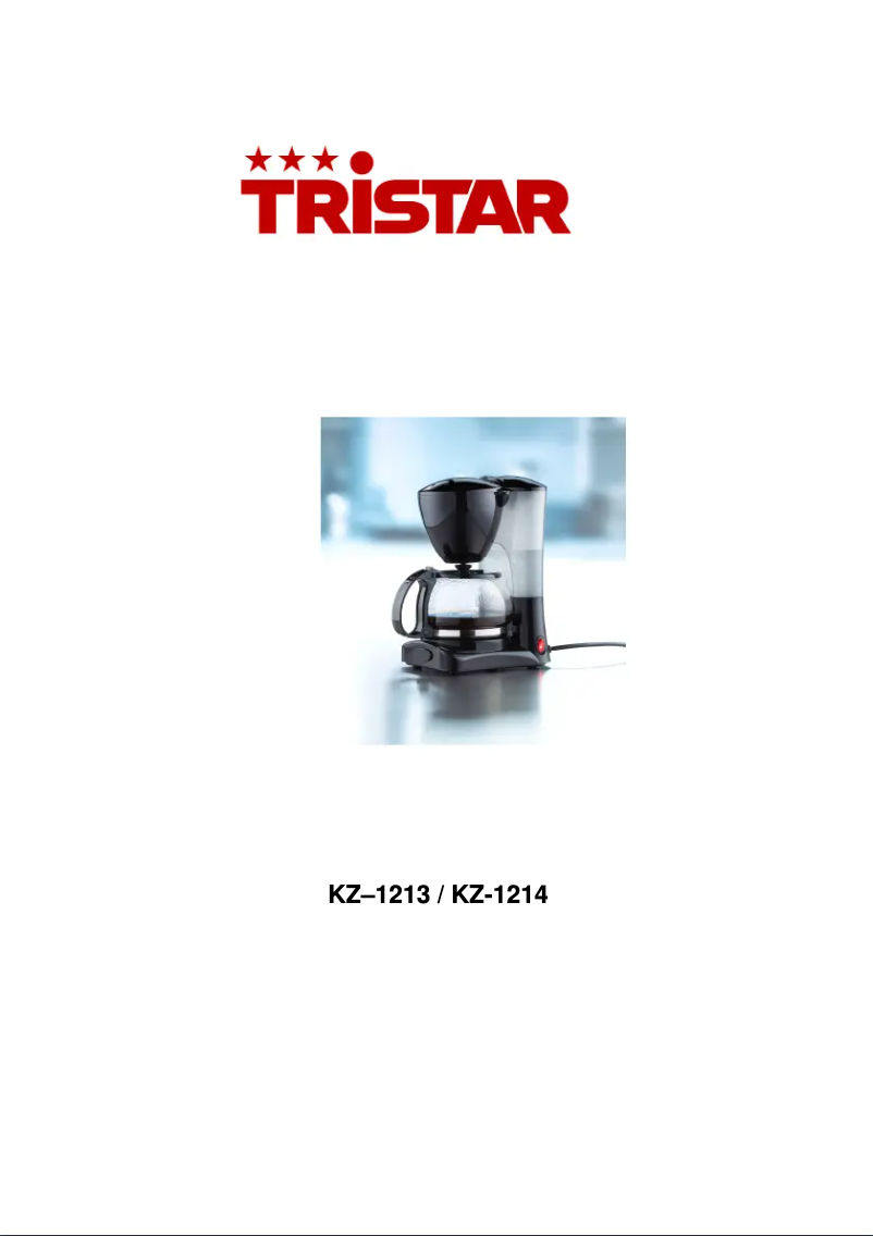 Page n°1 - Manuel utilisateur TriStar KZ-1214