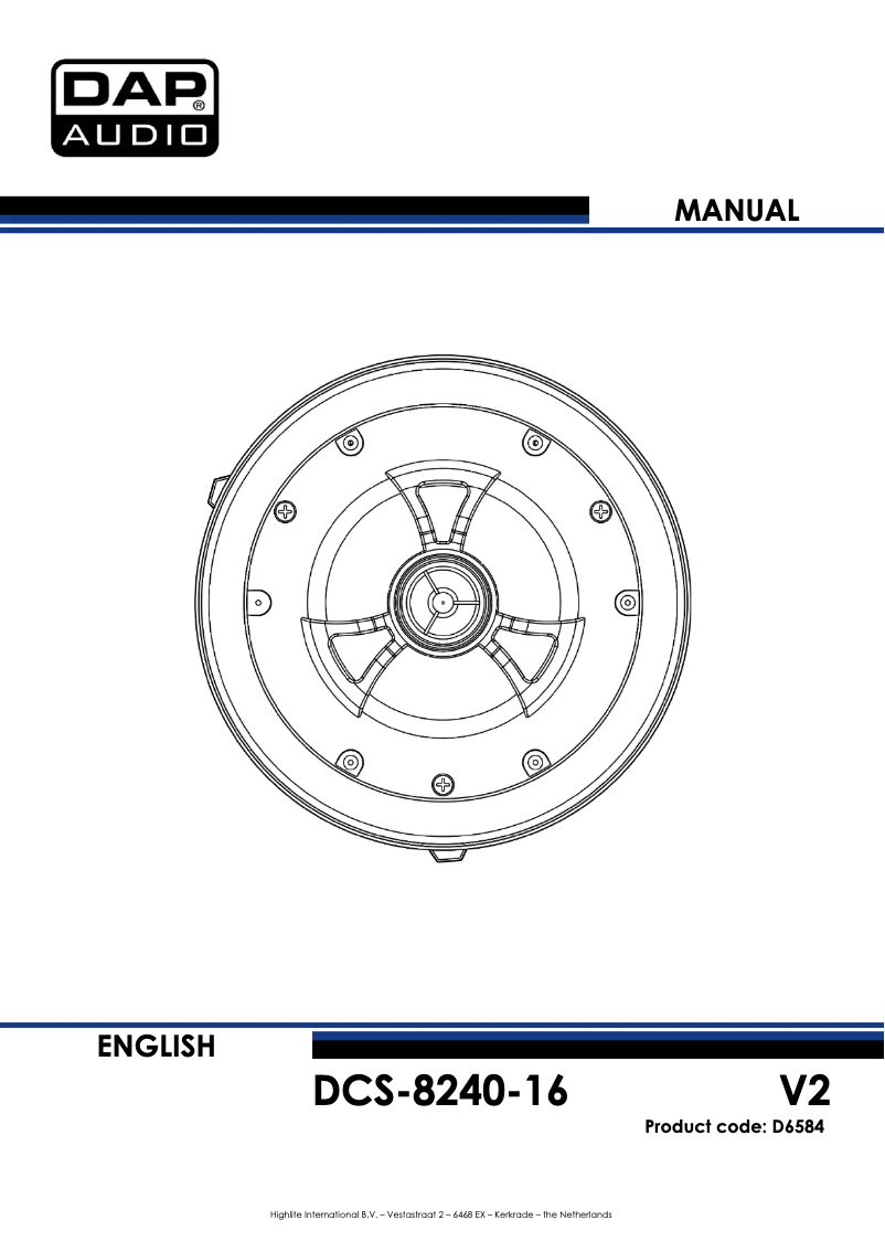 Page 1 de la notice Manuel utilisateur DAP-Audio DCS-8240-16
