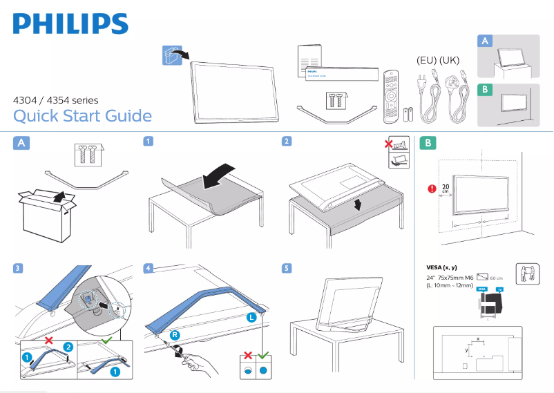 Page n°1 - Guide de démarrage rapide Philips 24PHS4304