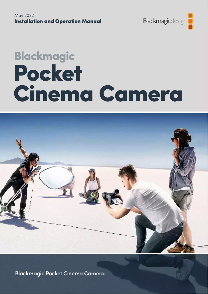 Image de la première page du manuel de l'appareil Pocket Cinema Camera 6K