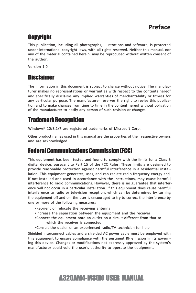 Page n°1 - Manuel utilisateur ECS A320AM4-M3