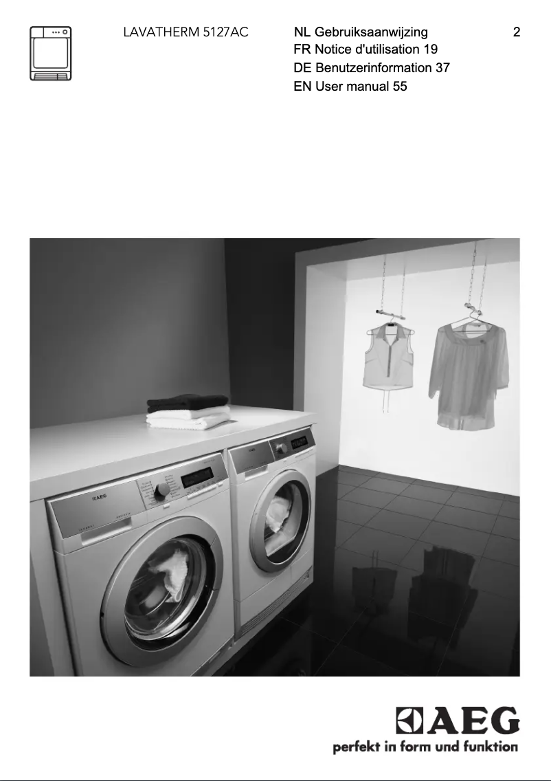 Page n°1 - Manuel utilisateur AEG Lavatherm T5127AC