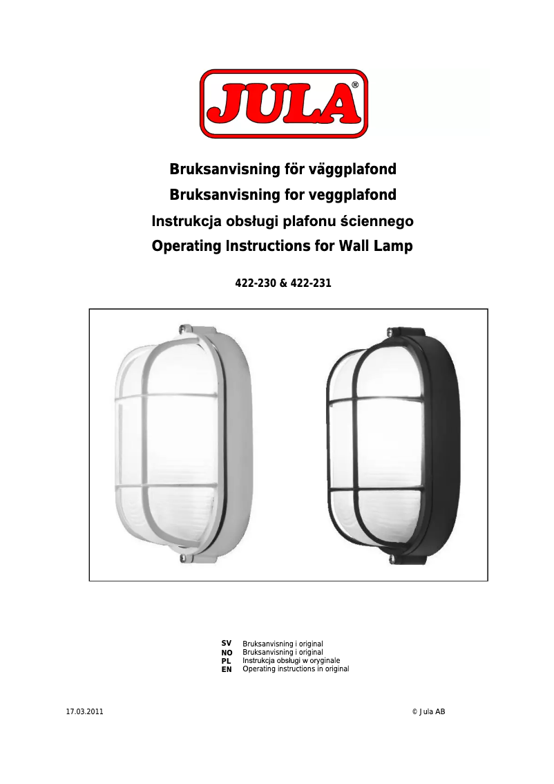 Page n°1 - Manuel utilisateur Anslut 422-230