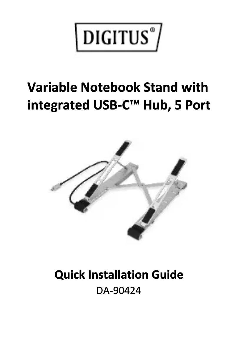 Image de la première page du manuel de l'appareil DA-90424